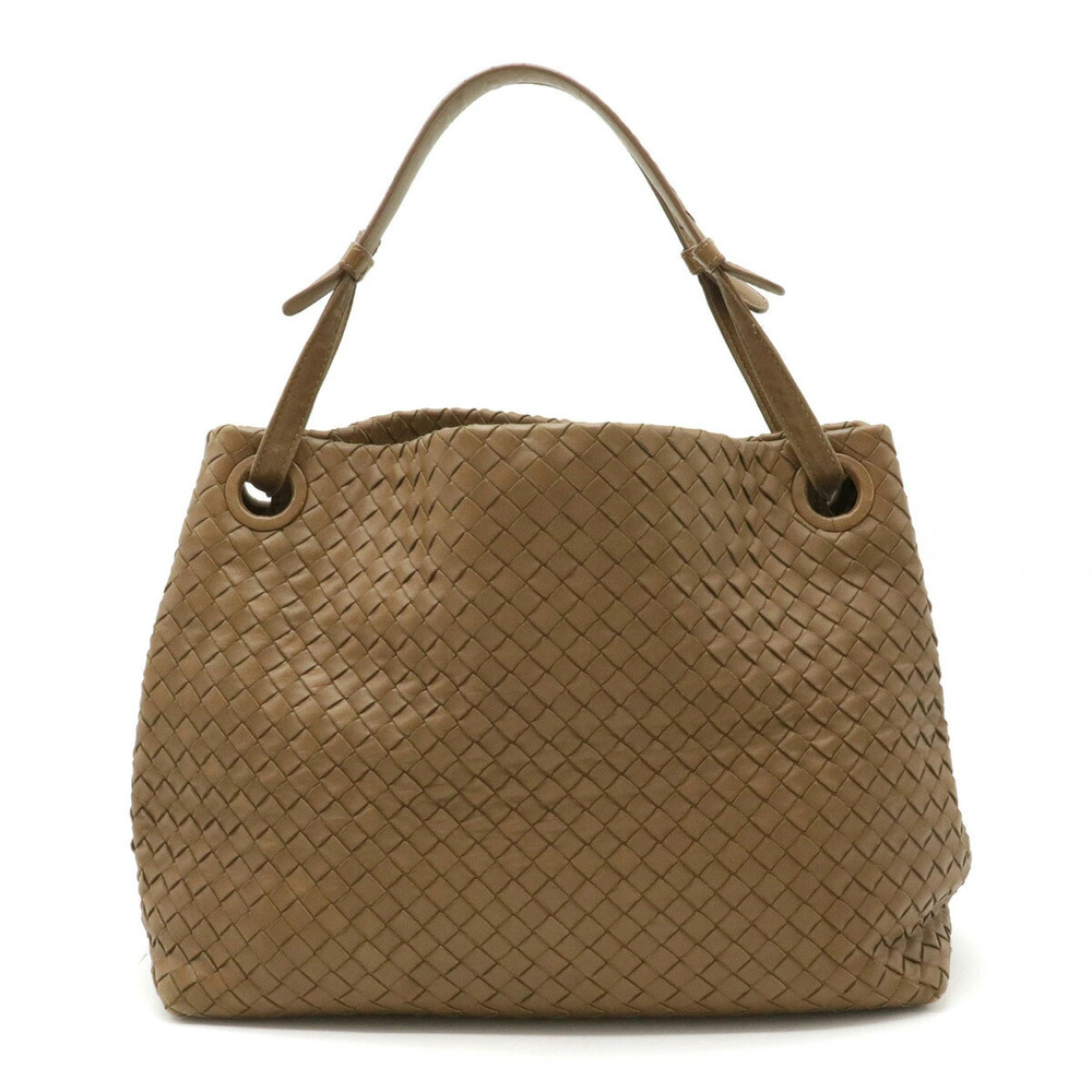 BOTTEGA VENETA Intrecciato Tote Bag Shoulder Leather Brown